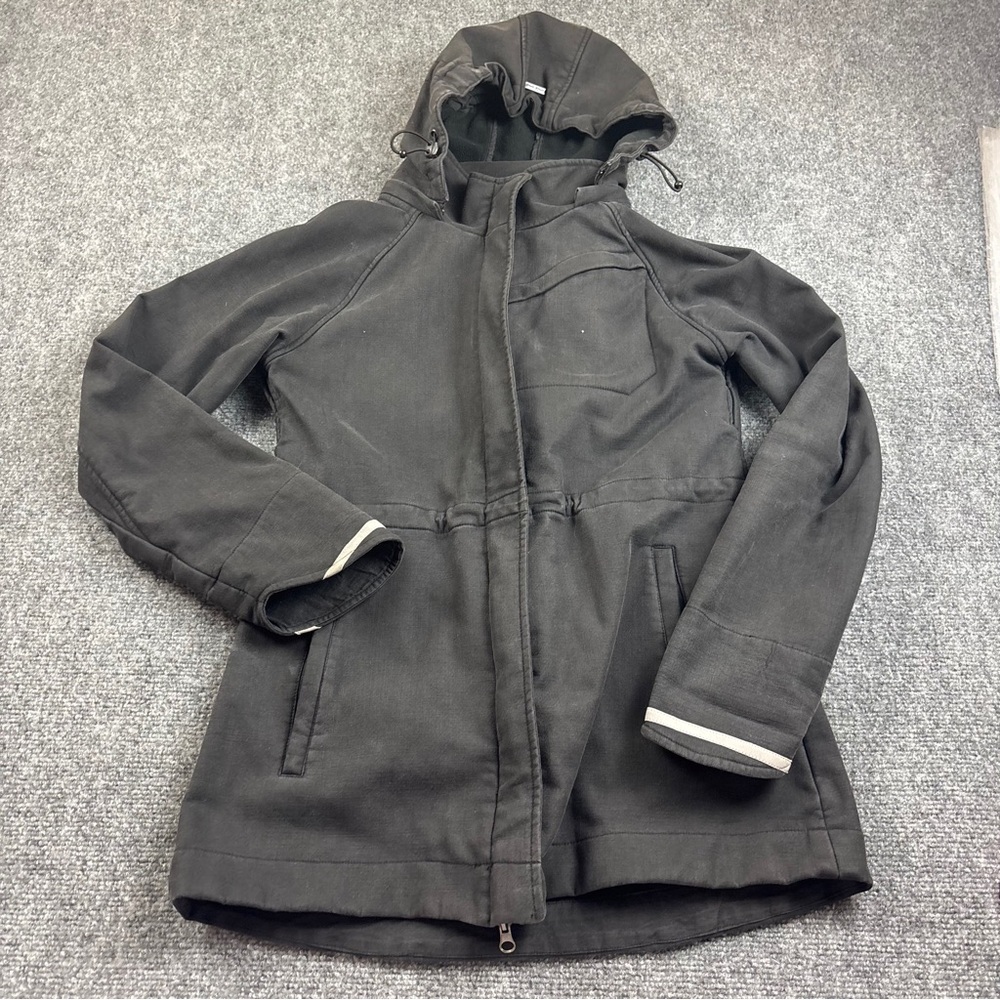 MIA MELON Women’s Black Midweight Hooded Jacket Fleece Lined Size: Medium